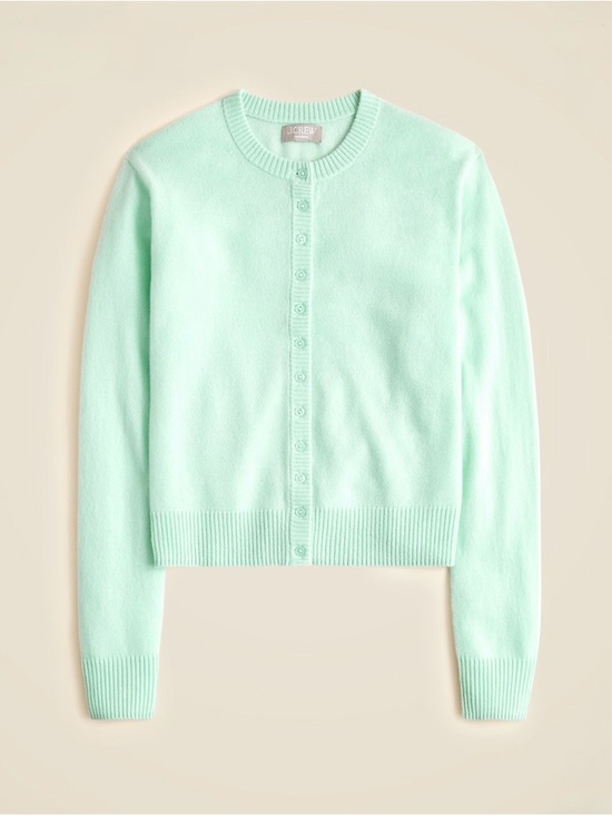 J. Crew Sweaters - NWT! J. CREW Women’s Perfect cashmere cardigan Sky Mint Size Large 100% Cashmere